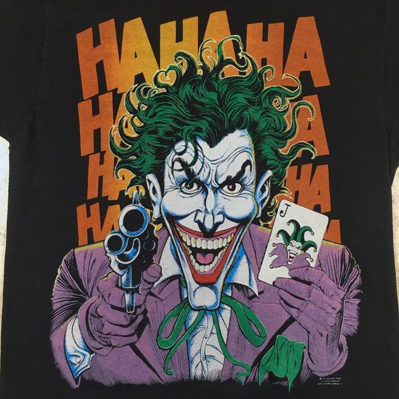 Vintage 1989 DC Comics The Joker Single Stitch Graphic T Shirt Large Batman - Picture 3 of 14